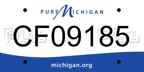 CF09185 Michigan License Plate
