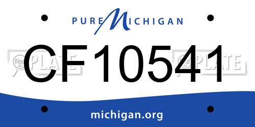 CF10541 Michigan License Plate