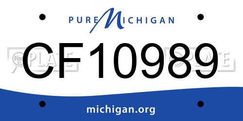 CF10989 Michigan License Plate
