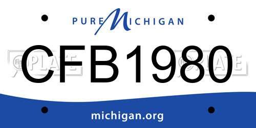 CFB1980 Michigan License Plate