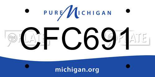 CFC691 Michigan License Plate