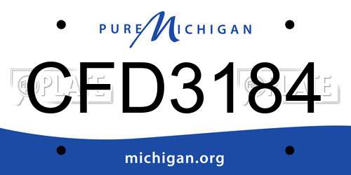 CFD3184 Michigan License Plate