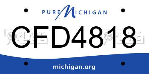 CFD4818 Michigan License Plate
