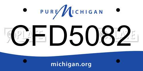 CFD5082 Michigan License Plate