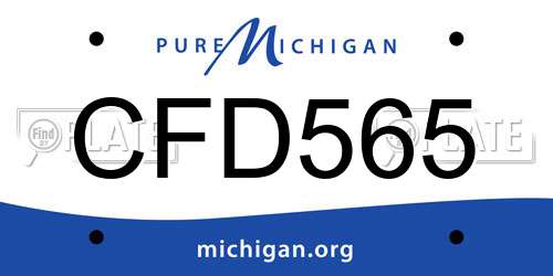 CFD565 Michigan License Plate