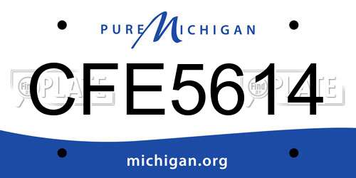 CFE5614 Michigan License Plate