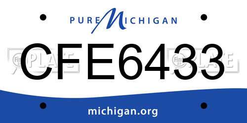 CFE6433 Michigan License Plate