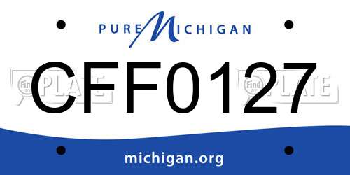 CFF0127 Michigan License Plate