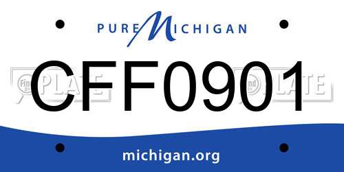 CFF0901 Michigan License Plate