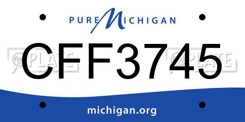 CFF3745 Michigan License Plate