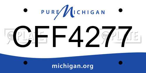 CFF4277 Michigan License Plate