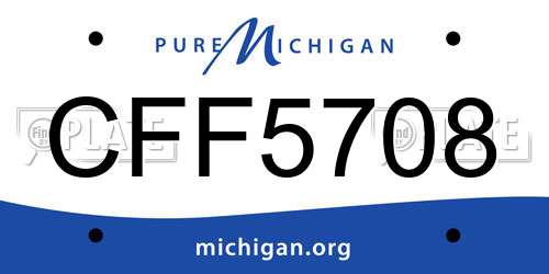CFF5708 Michigan License Plate