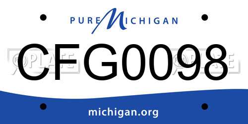 CFG0098 Michigan License Plate