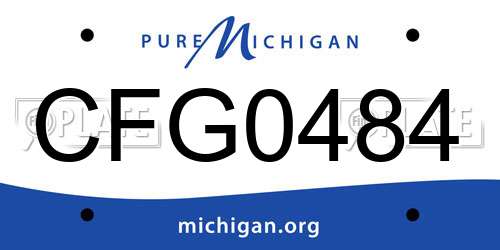 CFG0484 Michigan License Plate