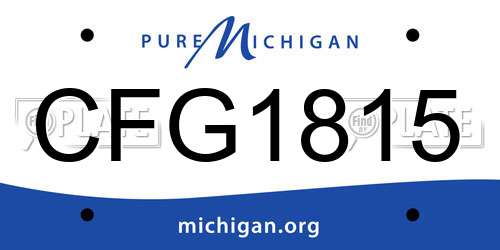 CFG1815 Michigan License Plate