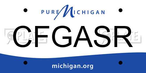 CFGASR Michigan License Plate