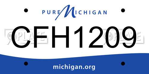 CFH1209 Michigan License Plate