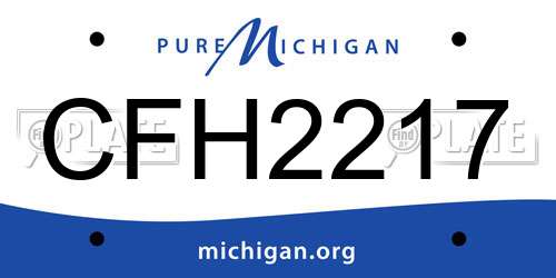 CFH2217 Michigan License Plate