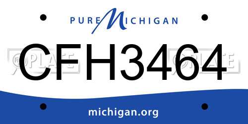 CFH3464 Michigan License Plate