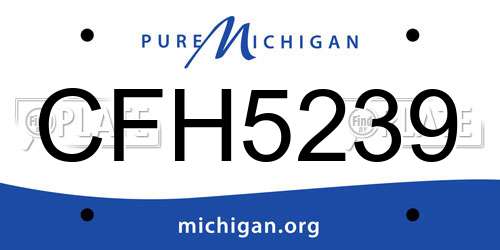 CFH5239 Michigan License Plate