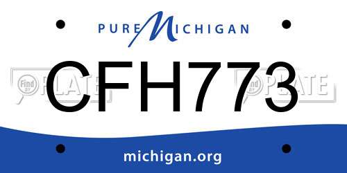 CFH773 Michigan License Plate