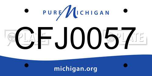 CFJ0057 Michigan License Plate