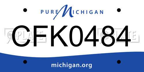 CFK0484 Michigan License Plate