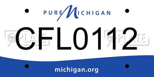 CFL0112 Michigan License Plate