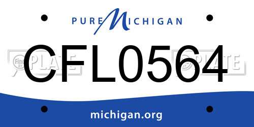 CFL0564 Michigan License Plate