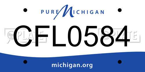 CFL0584 Michigan License Plate