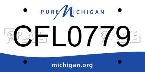 CFL0779 Michigan License Plate