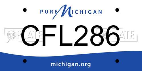 CFL286 Michigan License Plate