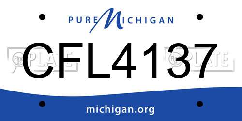 CFL4137 Michigan License Plate