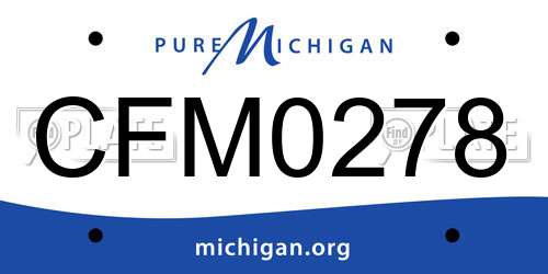CFM0278 Michigan License Plate