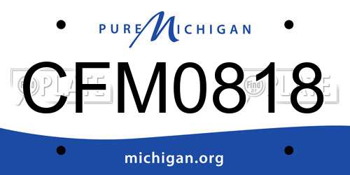 CFM0818 Michigan License Plate