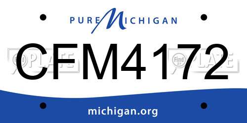 CFM4172 Michigan License Plate