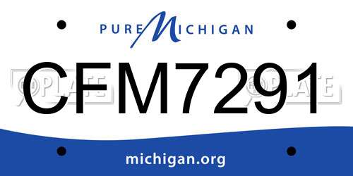 CFM7291 Michigan License Plate