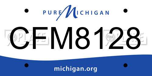 CFM8128 Michigan License Plate