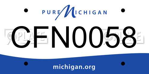 CFN0058 Michigan License Plate