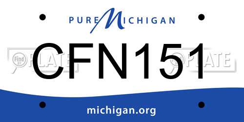 CFN151 Michigan License Plate