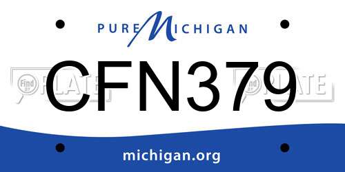 CFN379 Michigan License Plate