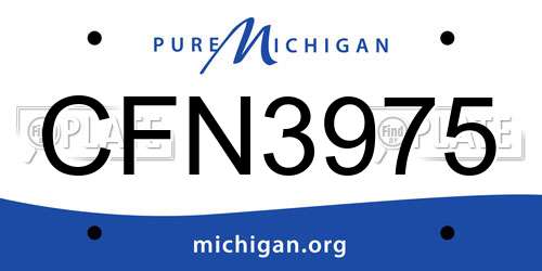 CFN3975 Michigan License Plate