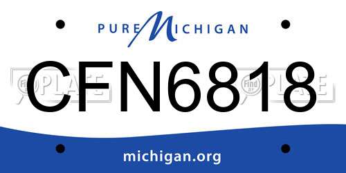 CFN6818 Michigan License Plate