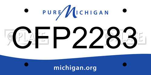 CFP2283 Michigan License Plate