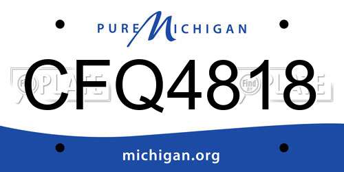 CFQ4818 Michigan License Plate