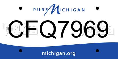 CFQ7969 Michigan License Plate