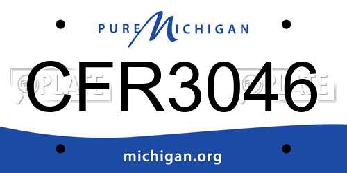 CFR3046 Michigan License Plate