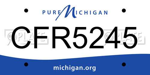 CFR5245 Michigan License Plate