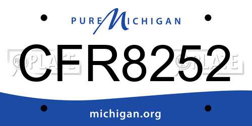 CFR8252 Michigan License Plate