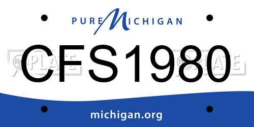 CFS1980 Michigan License Plate